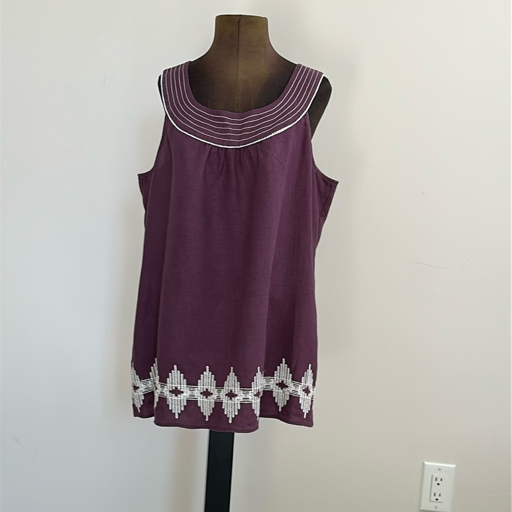 Style&Co Sleeveless Tank Top - Purple size 16